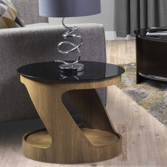 JF304 San Marino Oval Side Table in Oak by Jual - Price Crash Furniture