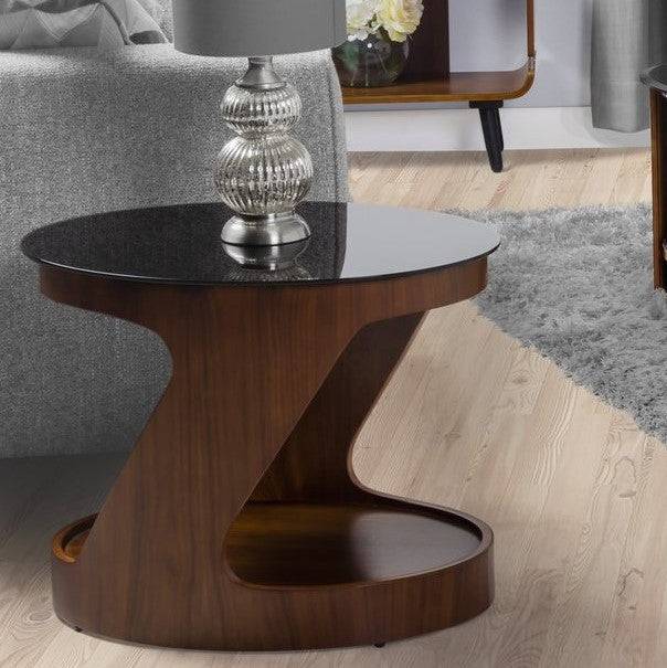 JF304 San Marino Oval Side Table in Walnut by Jual - Price Crash Furniture