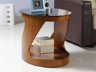 JF304 San Marino Oval Side Table in Walnut by Jual - Price Crash Furniture