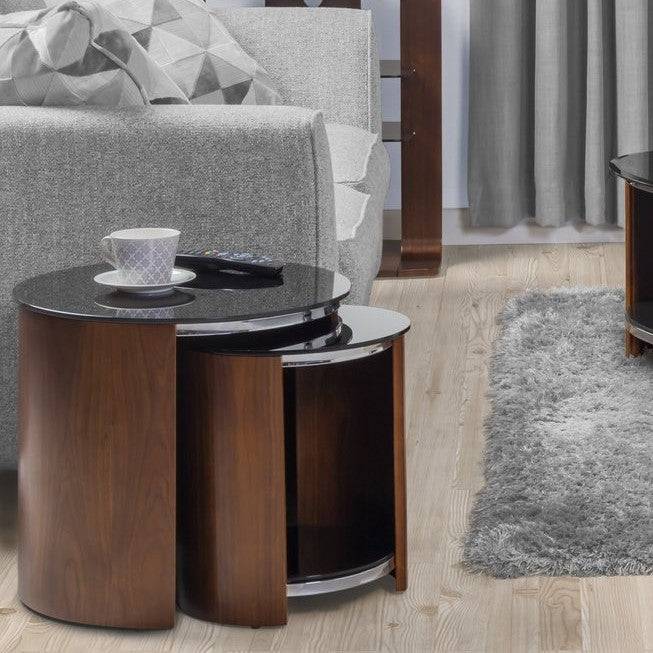 JF305 San Marino Nest of 2 Tables in Walnut by Jual - Price Crash Furniture