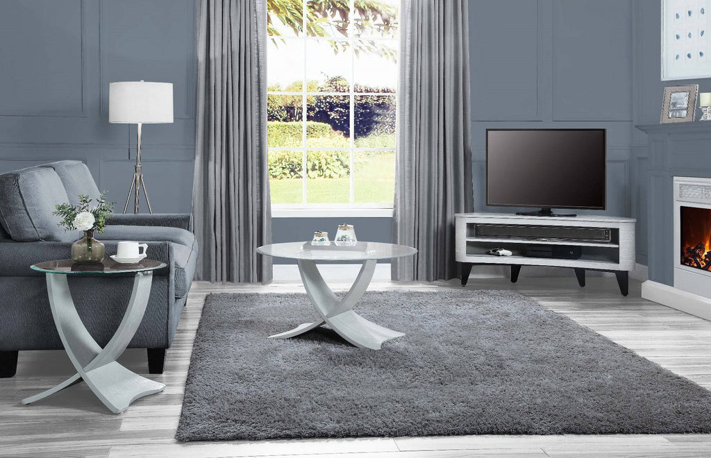 JF308 Siena Coffee Table in Grey and Glass by Jual - Price Crash Furniture