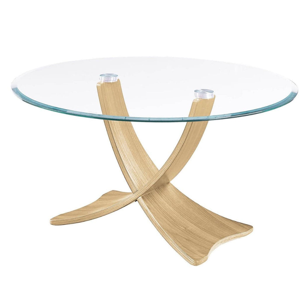 JF308 Siena Coffee Table in Oak and Glass by Jual - Price Crash Furniture