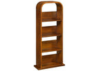 JF501 San Marino DVD Rack / CD Storage Shelf in Walnut by Jual - Price Crash Furniture