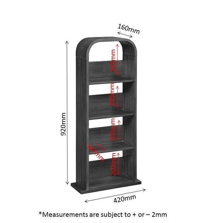 JF501 San Marino DVD Rack / CD Storage Shelf in Walnut by Jual - Price Crash Furniture