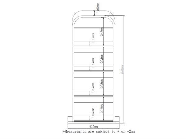 JF501 San Marino DVD Rack / CD Storage Shelf in Walnut by Jual - Price Crash Furniture