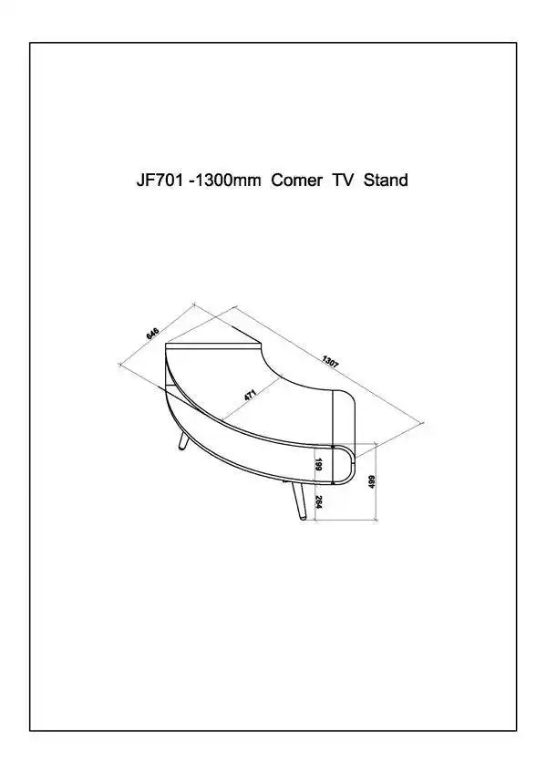 JF701 Havana Corner TV Stand for up to 50" TVs in Walnut by Jual - Price Crash Furniture