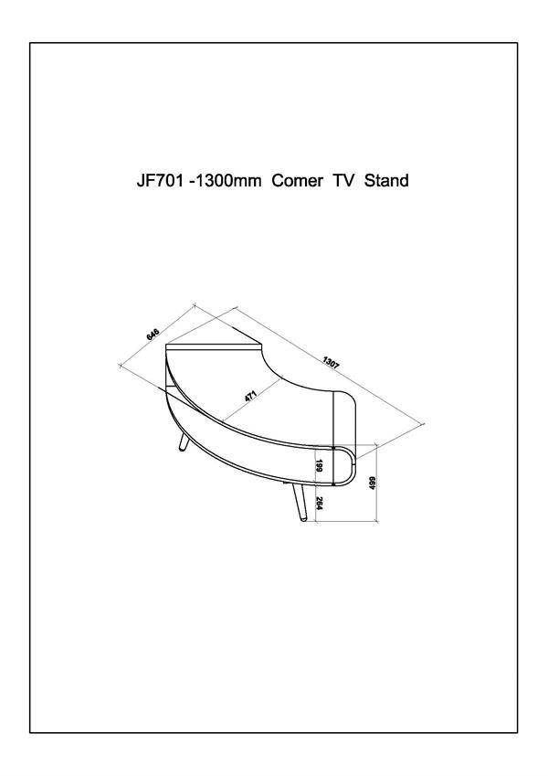 JF701 Havana Corner TV Stand for up to 50" TVs in Walnut by Jual - Price Crash Furniture