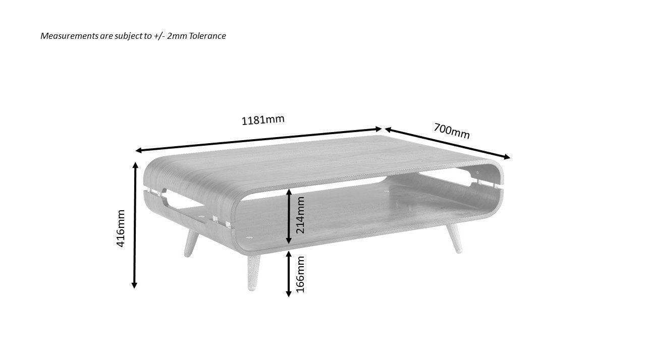 Jual Furnishings JF703 Coffee Table – Walnut - Price Crash Furniture