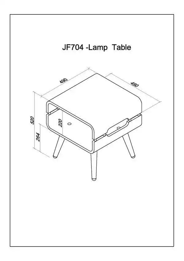 JF704 Havana Lamp Table in Walnut by Jual - Price Crash Furniture