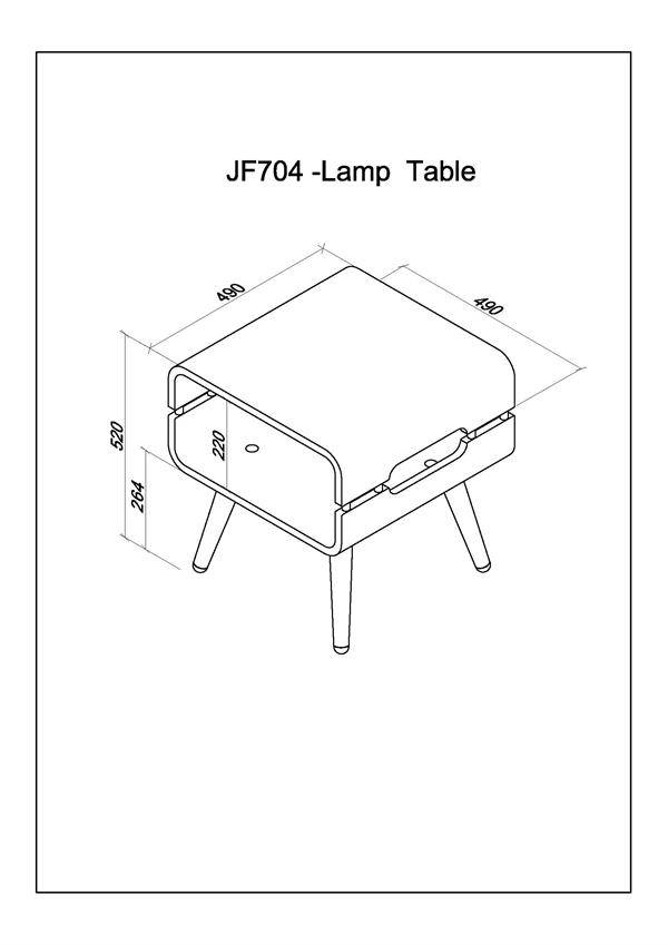 JF704 Havana Lamp Table in Walnut by Jual - Price Crash Furniture