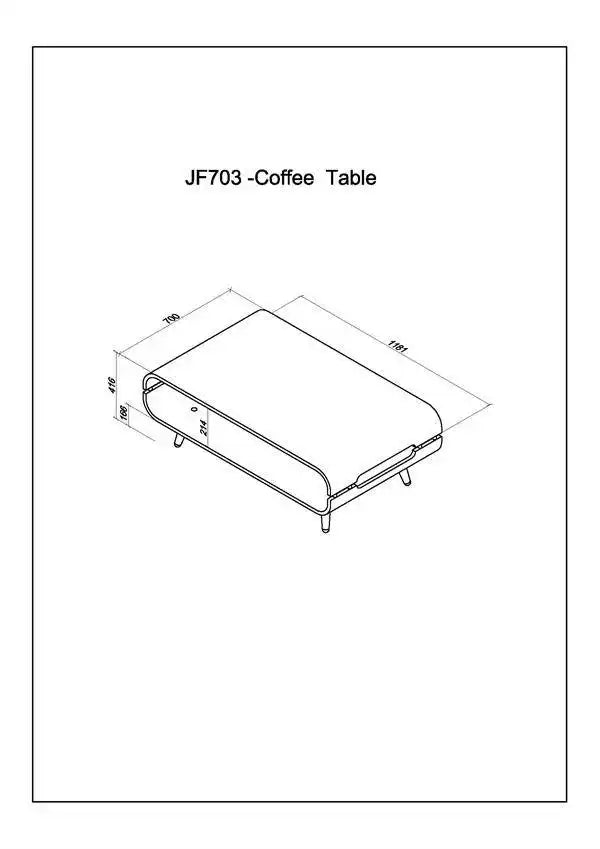 Jual Furnishings JF703 Coffee Table – Walnut - Price Crash Furniture