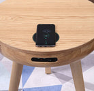 JF710 San Francisco Smart Lamp Table with Speaker and Charging in Oak by Jual - Price Crash Furniture