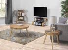 JF710 San Francisco Smart Lamp Table with Speaker and Charging in Oak by Jual - Price Crash Furniture