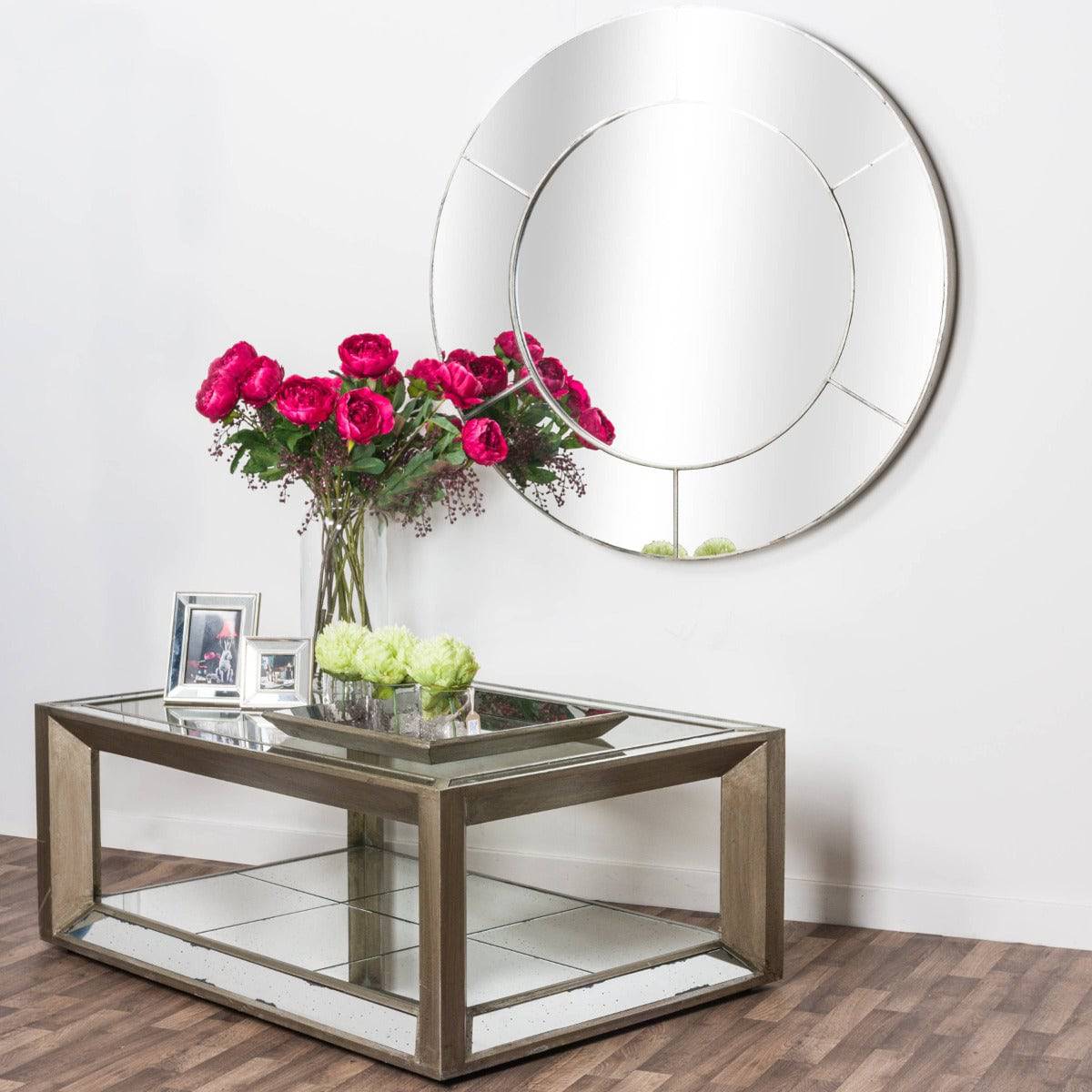 Large Augustus Mirrored Coffee Table - Price Crash Furniture