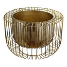 Large Gold Metal Wire Planter or Bowl - Indoor - Price Crash Furniture