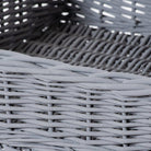 Large Grey Wicker Basket Butler Tray - Price Crash Furniture