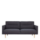 Larvik 2.5 Seater Sofa - Anthracite, Oak Legs - Price Crash Furniture