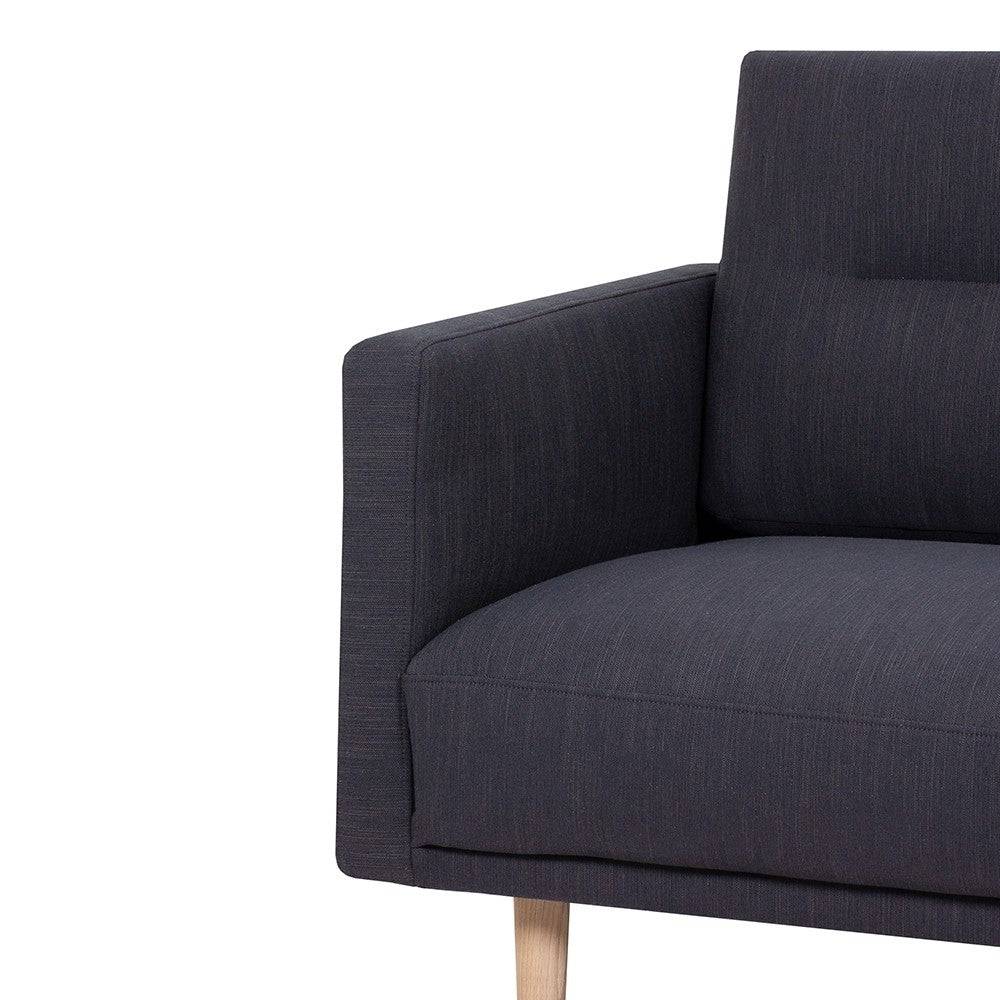 Larvik 2.5 Seater Sofa - Anthracite, Oak Legs - Price Crash Furniture