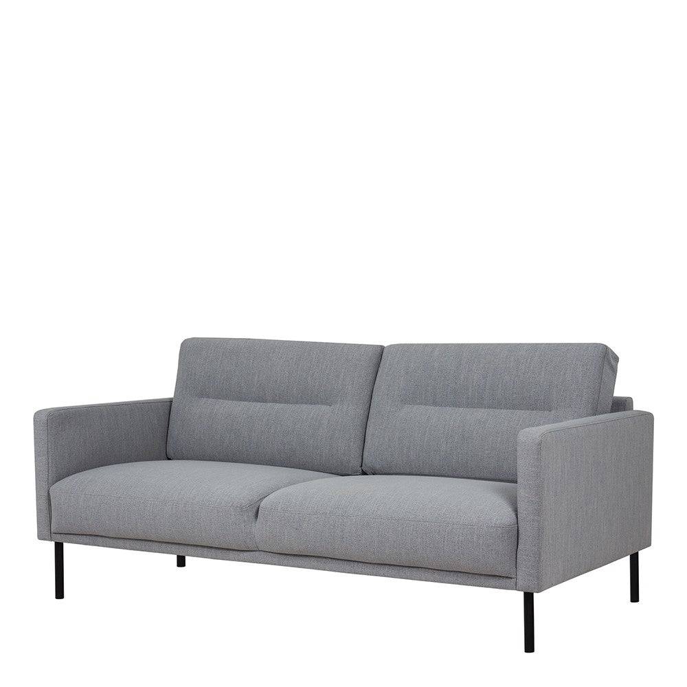 Larvik 2.5 Seater Sofa - Grey, Black Legs - Price Crash Furniture