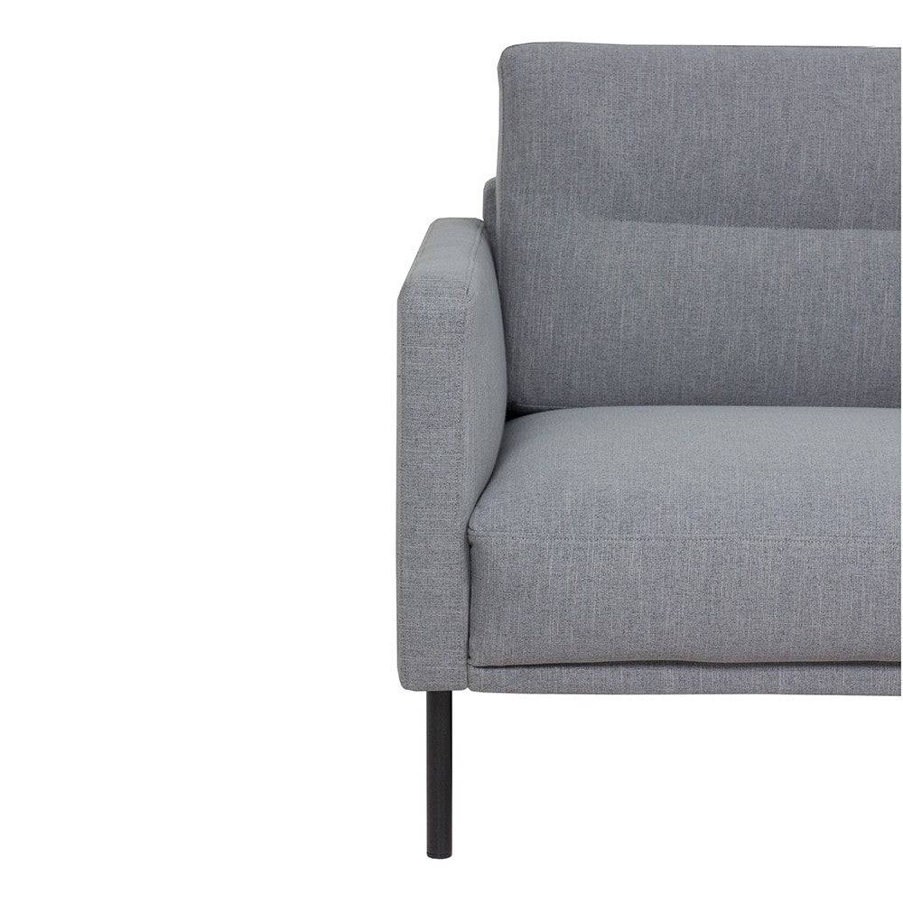 Larvik 2.5 Seater Sofa - Grey, Black Legs - Price Crash Furniture