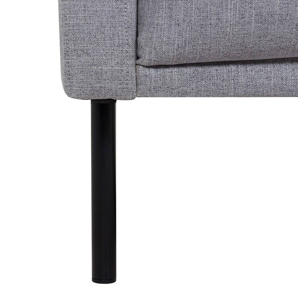 Larvik 2.5 Seater Sofa - Grey, Black Legs - Price Crash Furniture