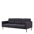 Larvik 3 Seater Sofa - Anthracite, Black Legs - Price Crash Furniture