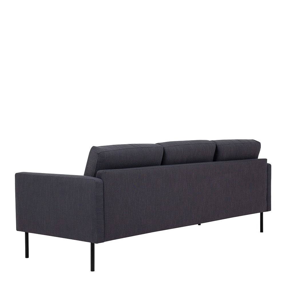 Larvik 3 Seater Sofa - Anthracite, Black Legs - Price Crash Furniture