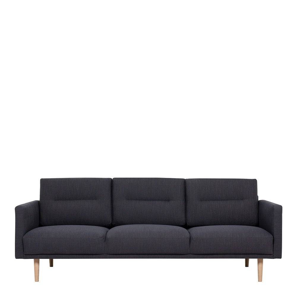 Larvik 3 Seater Sofa - Anthracite, Oak Legs - Price Crash Furniture