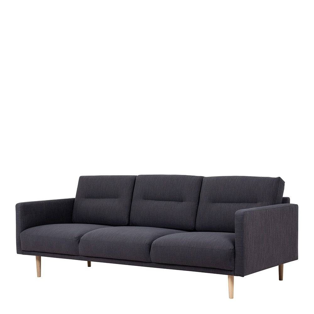 Larvik 3 Seater Sofa - Anthracite, Oak Legs - Price Crash Furniture