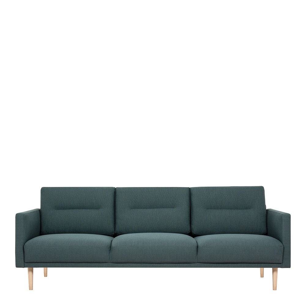Larvik 3 Seater Sofa - Dark Green, Oak Legs - Price Crash Furniture