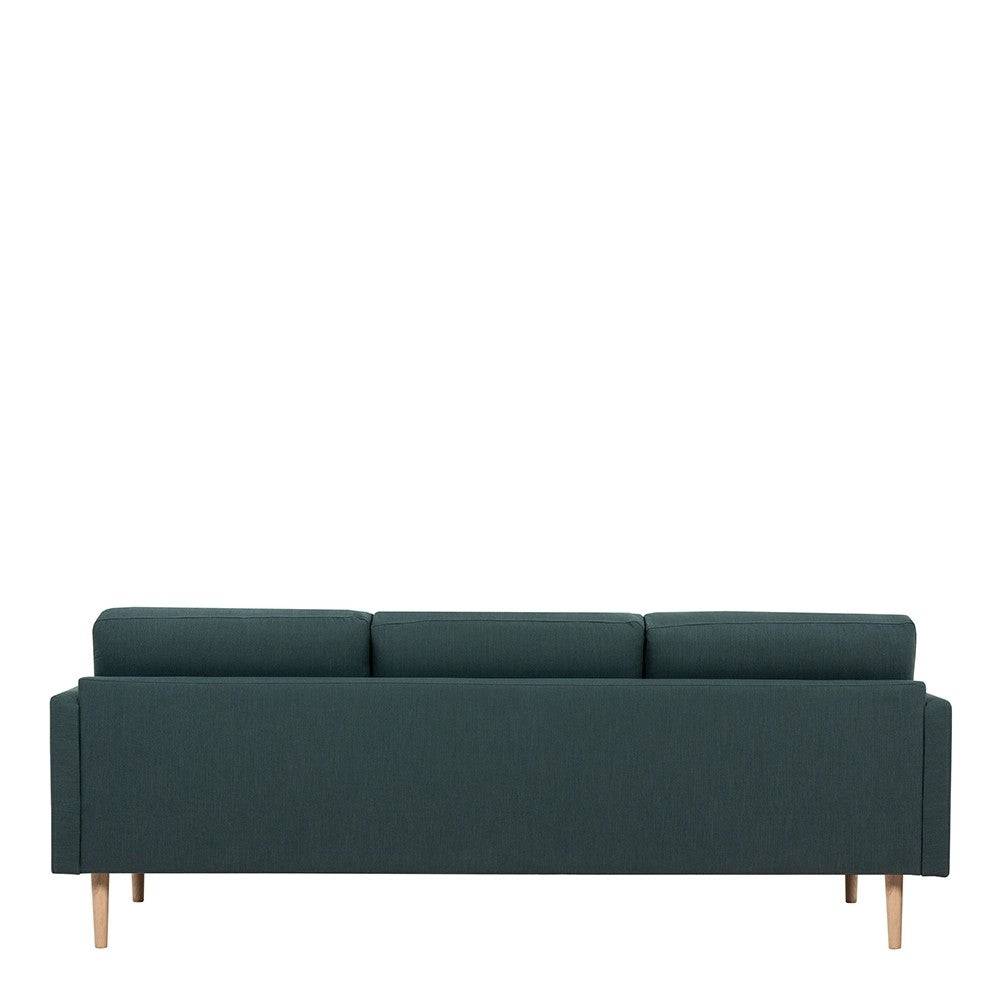 Larvik 3 Seater Sofa - Dark Green, Oak Legs - Price Crash Furniture