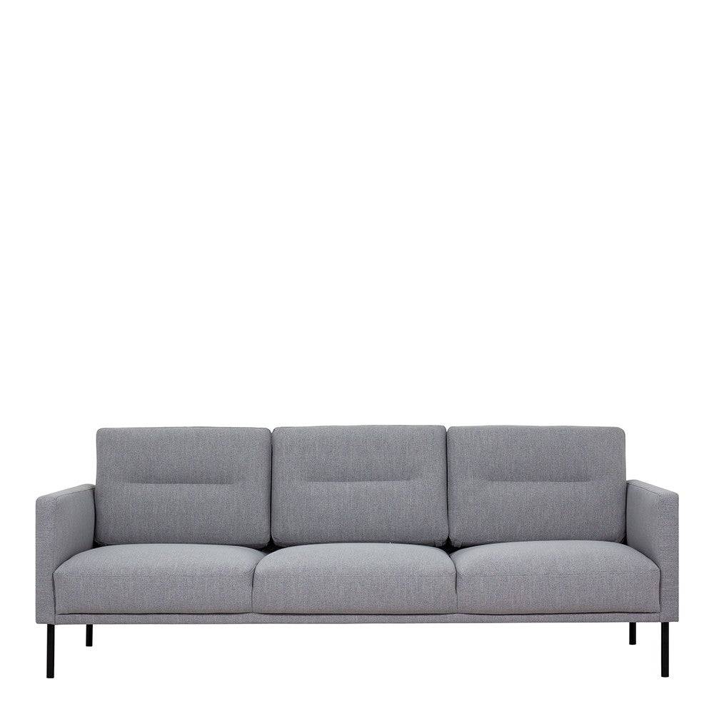 Larvik 3 Seater Sofa - Grey, Black Legs - Price Crash Furniture