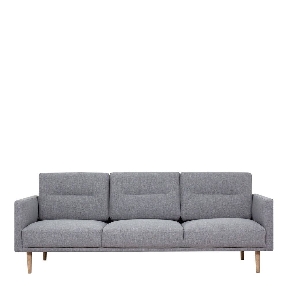 Larvik 3 Seater Sofa - Grey, Oak Legs - Price Crash Furniture