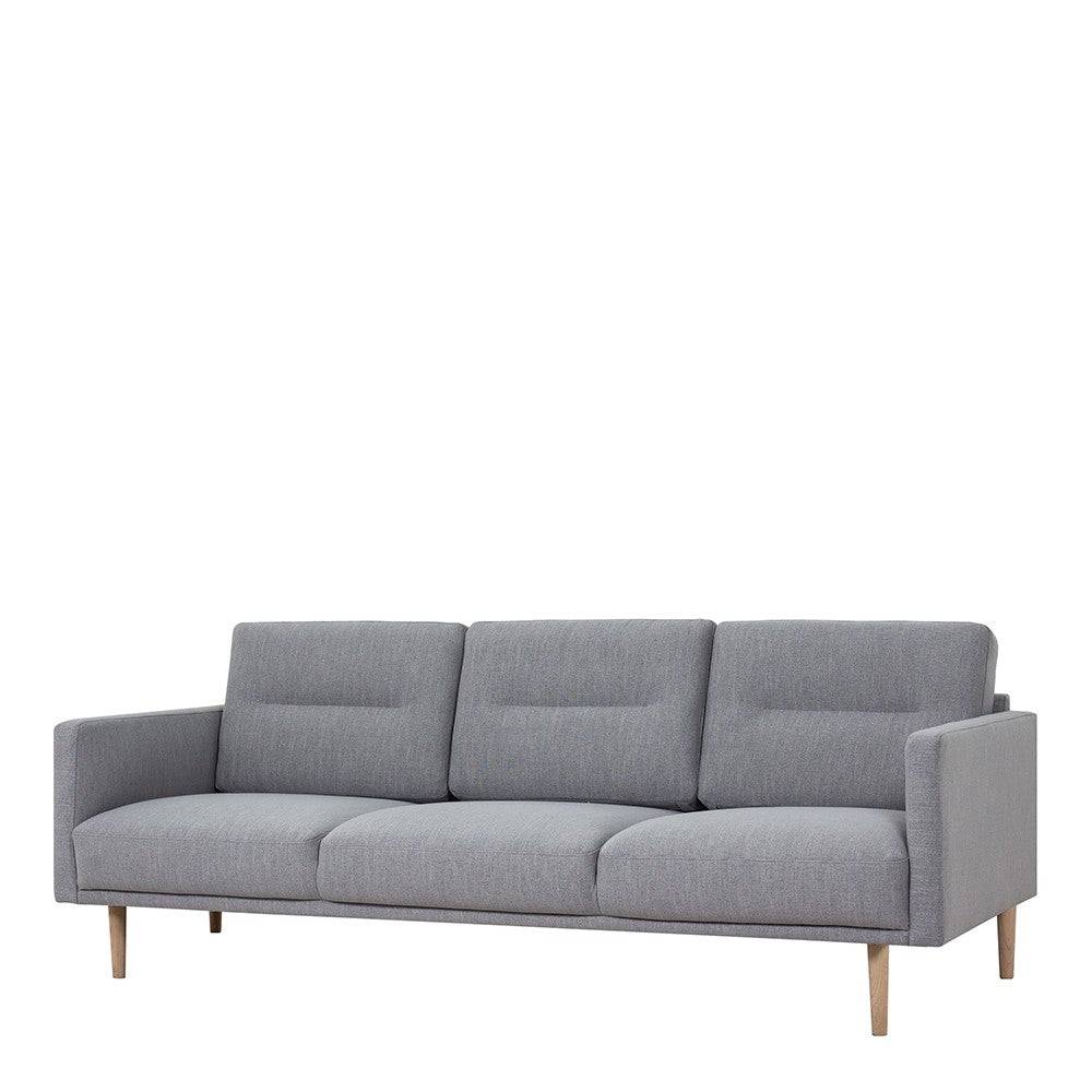 Larvik 3 Seater Sofa - Grey, Oak Legs - Price Crash Furniture