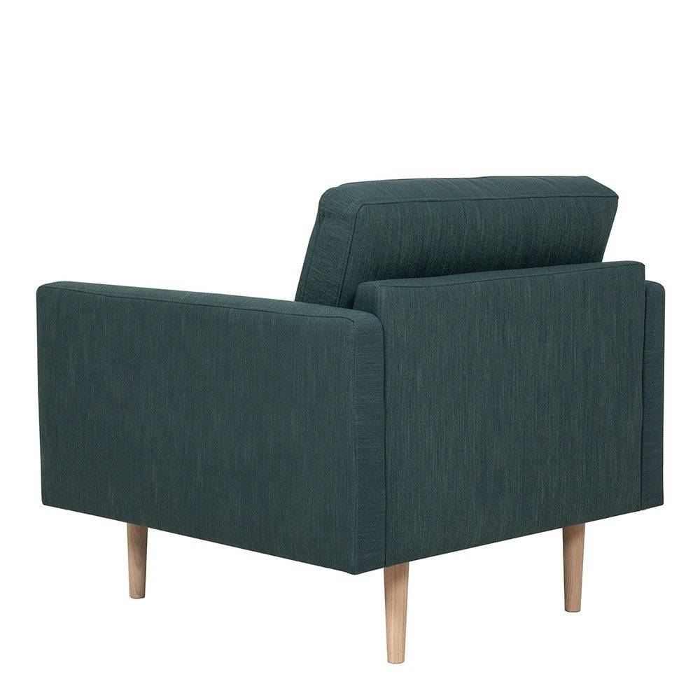 Larvik Armchair - Dark Green, Oak Legs - Price Crash Furniture