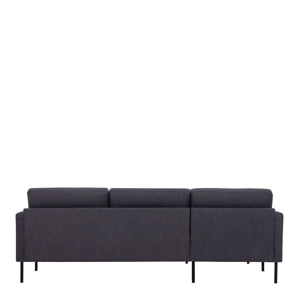 Larvik Chaiselongue Sofa (LH) - Anthracite , Black Legs - Price Crash Furniture