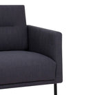 Larvik Chaiselongue Sofa (LH) - Anthracite , Black Legs - Price Crash Furniture