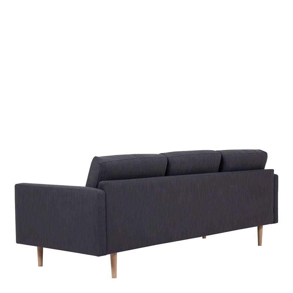 Larvik Chaiselongue Sofa (LH) - Anthracite, Oak Legs - Price Crash Furniture