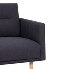 Larvik Chaiselongue Sofa (LH) - Anthracite, Oak Legs - Price Crash Furniture