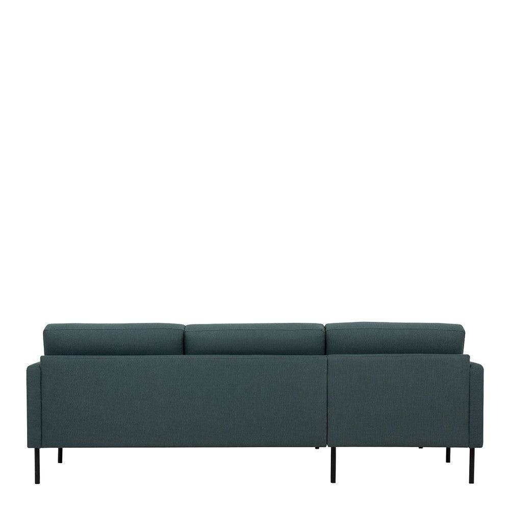 Larvik Chaiselongue Sofa (LH) - Dark Green , Black Legs - Price Crash Furniture