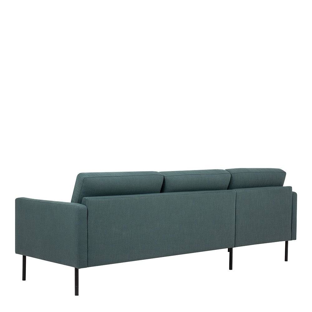 Larvik Chaiselongue Sofa (LH) - Dark Green , Black Legs - Price Crash Furniture