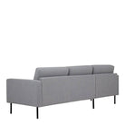 Larvik Chaiselongue Sofa (LH) - Grey , Black Legs - Price Crash Furniture