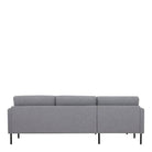 Larvik Chaiselongue Sofa (LH) - Grey , Black Legs - Price Crash Furniture