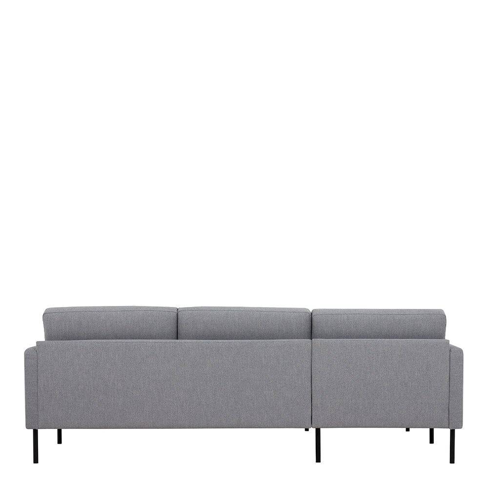 Larvik Chaiselongue Sofa (LH) - Grey , Black Legs - Price Crash Furniture