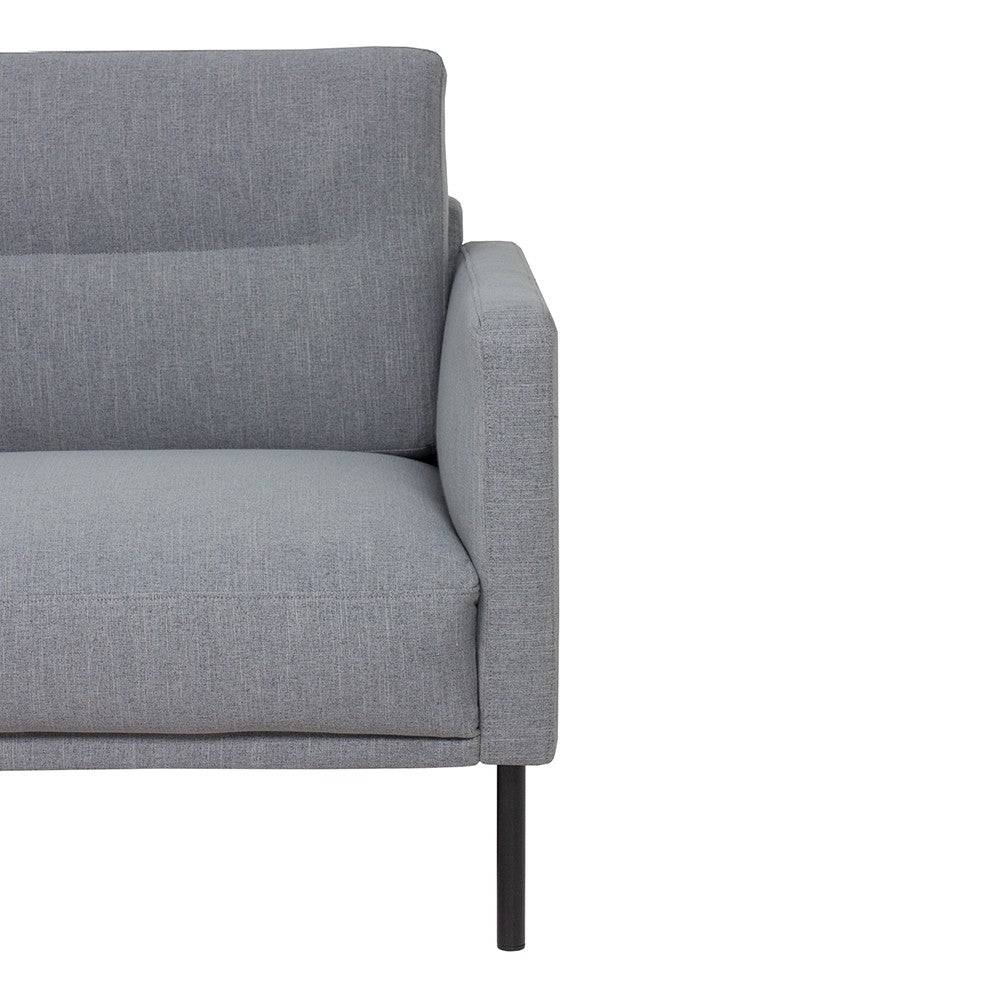 Larvik Chaiselongue Sofa (LH) - Grey , Black Legs - Price Crash Furniture