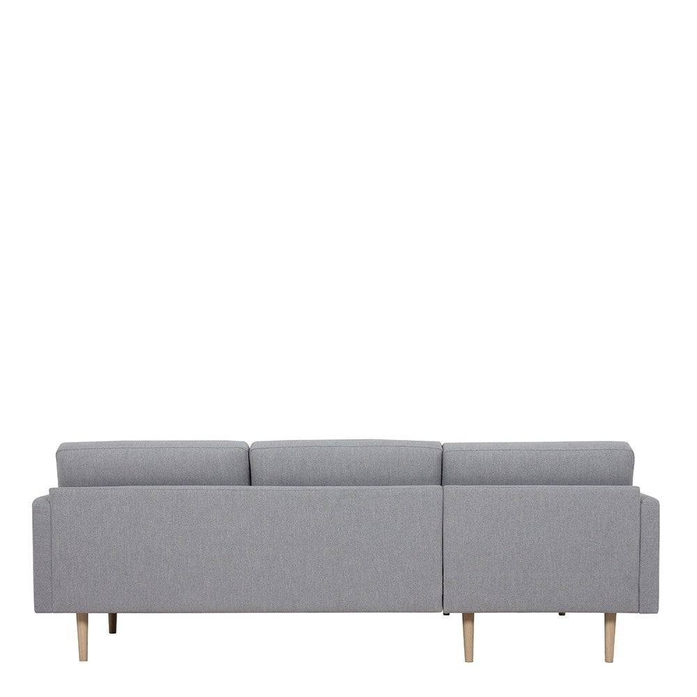 Larvik Chaiselongue Sofa (LH) - Grey, Oak Legs - Price Crash Furniture