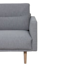 Larvik Chaiselongue Sofa (LH) - Grey, Oak Legs - Price Crash Furniture