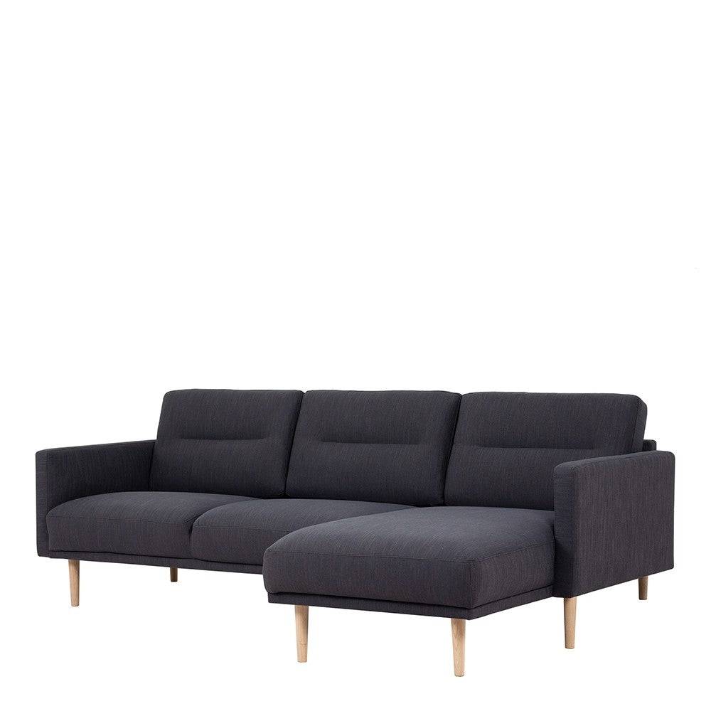 Larvik Chaiselongue Sofa (RH) - Anthracite Oak Legs - Price Crash Furniture