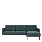 Larvik Chaiselongue Sofa (RH) - Dark Green, Black Legs - Price Crash Furniture