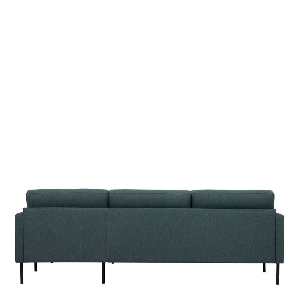 Larvik Chaiselongue Sofa (RH) - Dark Green, Black Legs - Price Crash Furniture